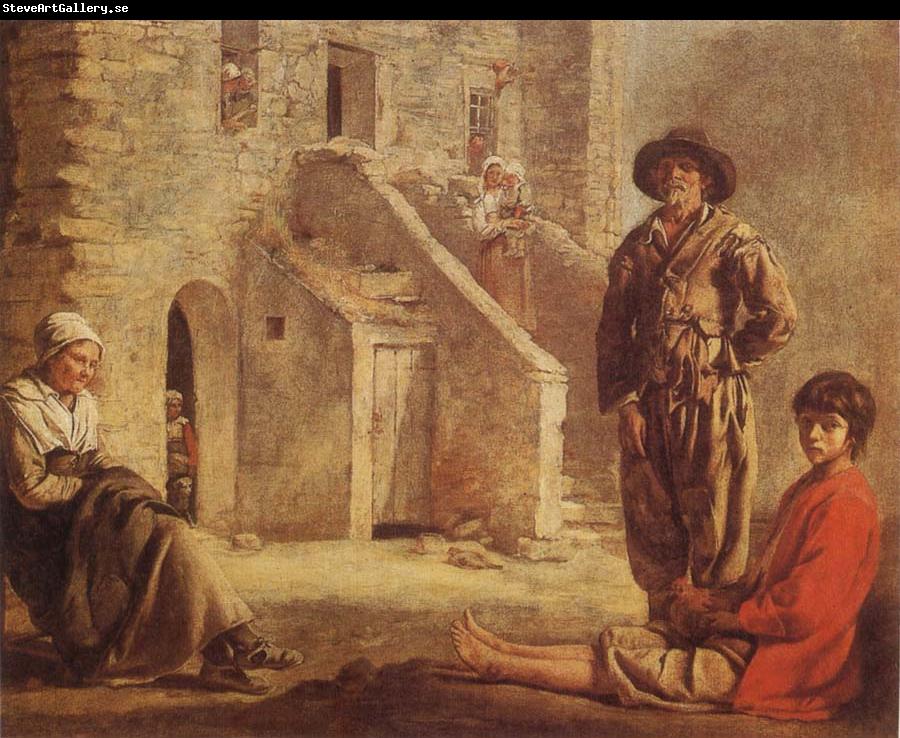 Louis Le Nain Peasants at their Cottage Door